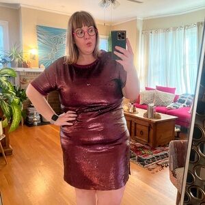 Anthropologie XL Moulinette Soeurs sequin mini dress